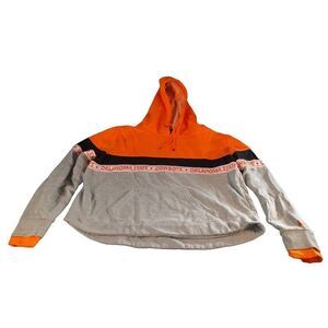 Oklahoma State Cowboys Hoodie Women Sz L Heathered Gray Orange Sportswear‎